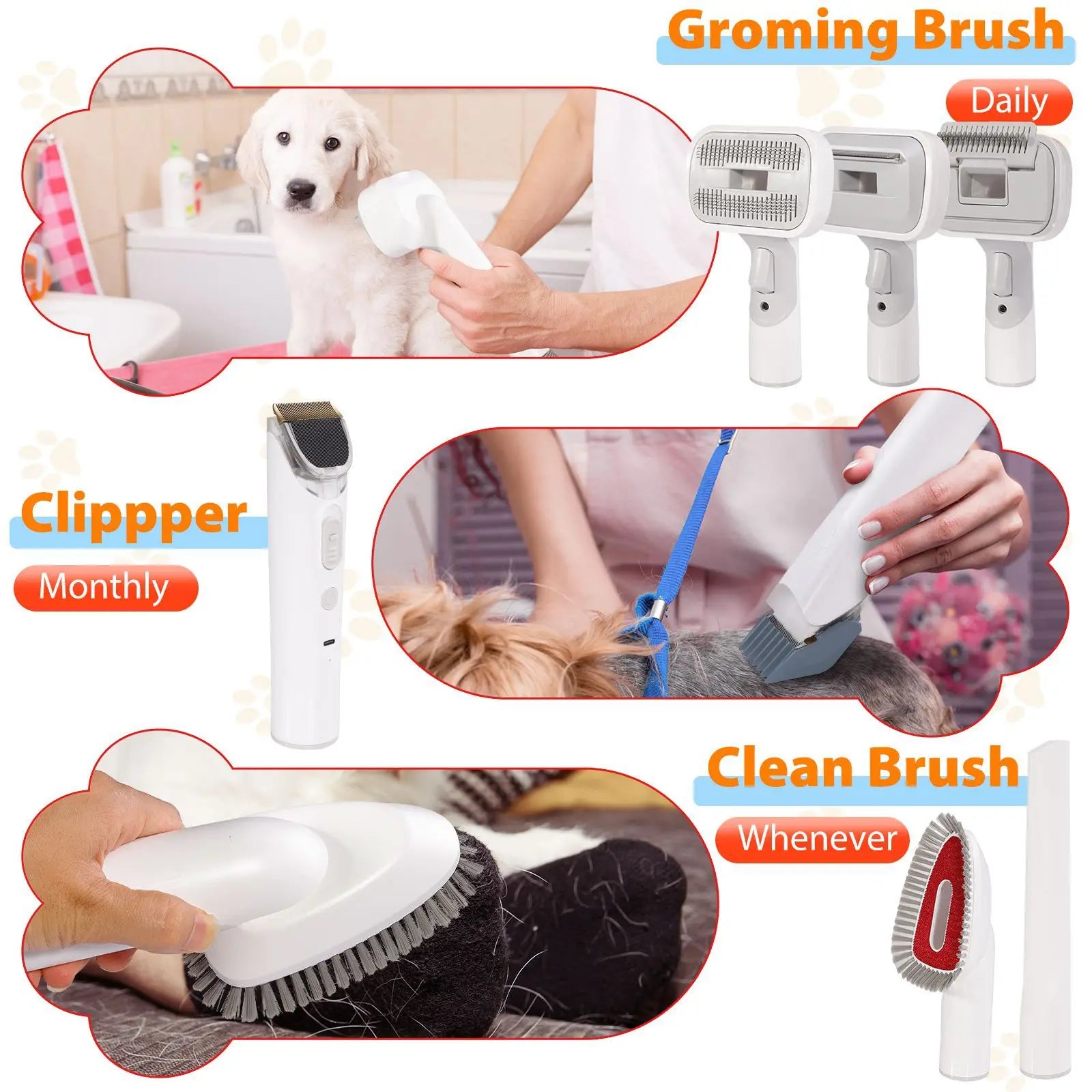 6 In 1 Pet Grooming Vacuum Kit